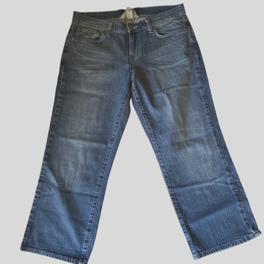 Lucky Brand‎ Classic Rider Crop Jeans Women's 12/31 Medium Wash Denim (32x23.5)